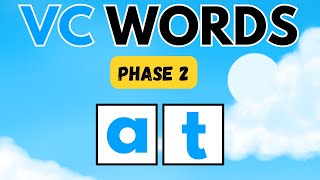 VC Words Vowel Consonant  Phase 2 Phonics  Learn to Read [upl. by Nekciv]