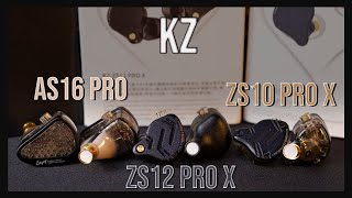 Comparativa  KZ Zs10 pro X VS Zs12 pro X VS As16 Pro [upl. by Nicholas]