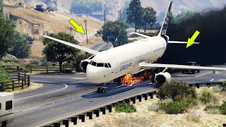 Malaysian Airbus a380 Collide amp Crash Emergency land at UAE Today gta5 fyp shorts [upl. by Hpseoj]