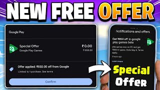 Claim Your FREE ₹850 Google Play Games Special New Offer for Mobile Games [upl. by Dasya]