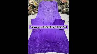 Reyon Plazo Set chikankari kurtis trending [upl. by Yebloc543]