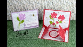 No642 Dual Pop Up Card  JanB UK Stampin Up Independent Demonstrator [upl. by Enaht]