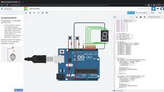 Button push counter with LCD display  Arduino for beginners tinkercad with code [upl. by Joon941]