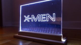 How to Make a Mirror Acrylic Led Edge Lit Sign  Emblem  XMEN Themed Light [upl. by Ardnuahc]