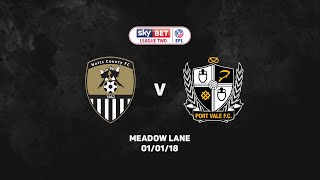 HIGHLIGHTS 1718 Notts County v Port Vale [upl. by Wennerholn529]