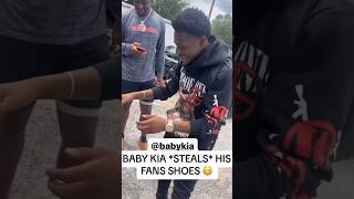 BABY KIA STEALS HIS FANS SHOES babykia viral reccommend undergroundrap liltony lazerdim700 [upl. by Hinckley]