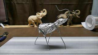 Sculpting an Elephant part 2 Reinforcing Armature amp Foil [upl. by Hgielrebmik]