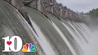 Douglas and Watauga dams releasing increased volumes of water [upl. by Yeltnarb]