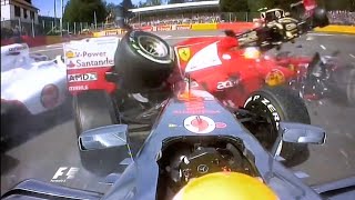 F1 2012 Onboard Crashes Part 2 [upl. by Marlie366]