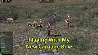 Lineage 2  Playing With My New Carnage Bow  Elmorelab Teon x1 C4 [upl. by Ailemaj]