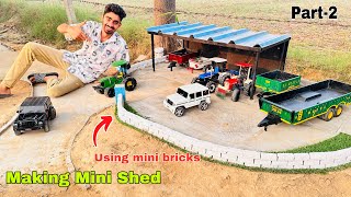 Mini shed making for Rc tractor using mini bricks 🧱 ll Part2 ll Aakash946 [upl. by Eisenberg]