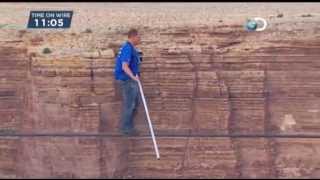 Nik Wallenda Crosses Canyon on Tightrope [upl. by Asylem]