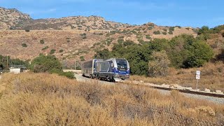 Railfanning Amtrak and Metrolink trains Corriganville Park Simi Valley Ca [upl. by Ester]