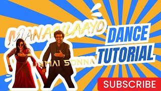 Manasilayo dance tutorial  trending Rajinikanth dance  step by step tutorial [upl. by Omor]