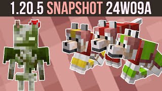 Minecraft 1205 Snapshot 24W09A  Dyeable Wolf Armor amp Sheerd Bogged [upl. by Butler481]