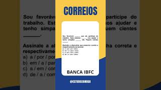 DUVIDO VOCÊ ACERTAR AS REGENCIAS DA IBFC bancaibfc concursocorreios [upl. by Grounds]