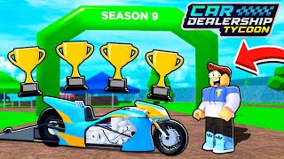 FASTEST WAY TO UNLOCK ALL SEASON 9 PRIZES IN CAR DEALERSHIP TYCOON [upl. by Sucam]