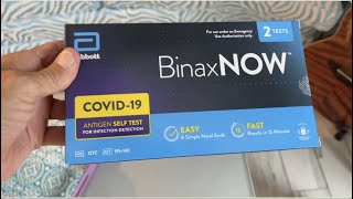 How to use the BinaxNow Covid 19 Antigen Home Self Test [upl. by Isoj]