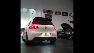 VW Golf VI R Shooting Massive Flames Antilag Launchcontrol [upl. by Coralyn]