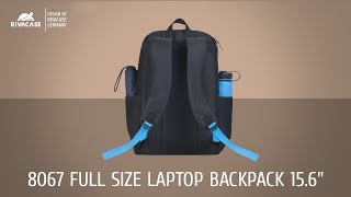 RIVACASE 8067 black Full size Laptop backpack 156quot [upl. by Ynettirb]