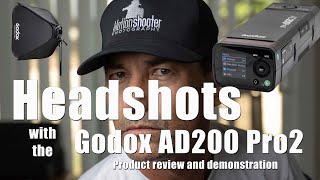 Godox AD200 Pro 2 Product Review and Headshot Demonstration [upl. by Hnahk]