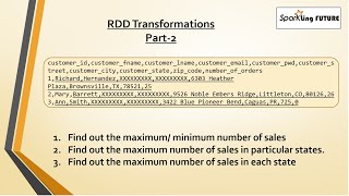 RDD Transformations  part 2  Spark with Scala  Spark Technical Interview questions [upl. by Yrolg3]