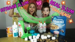 REAL SLIME vs EDIBLE SLIME CHALLENGE met BOKADO  Bibi [upl. by Nonregla]