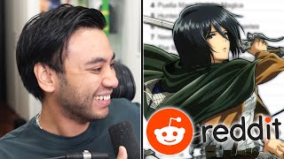 Gigguk REACTS to Reddits Top 100 Anime [upl. by Kenay]