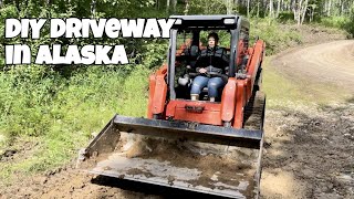 Cabin Life DIY Driveway Construction in Alaska [upl. by Nylsirk]