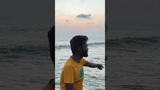 Same time Sunsets 🌅 moonshine ✌️ பெரியக்காடு பீச் 🏝️ kanyakumari nature beach tavelling [upl. by Spears]