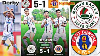 RFDL💥Derby East Bengal FC vs Mohun Bagan Super Giant💥Full Match Highlights 5  1 [upl. by Yennaiv]