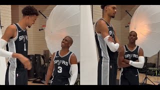 First look at CP3 and Wemby together in San Antonio [upl. by Odirfliw138]