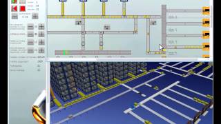 Plant Simulation Versand mit HRL und LKW Docks [upl. by Cigam41]