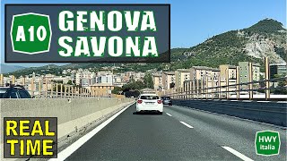 GENOVA  SAVONA  Autostrada dei Fiori A10  REAL TIME [upl. by Nawed]