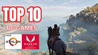 TOP 10 PC Games for AMD Athlon 3000g  LowMid Gameplay  no Graphics Card [upl. by Nossaj370]