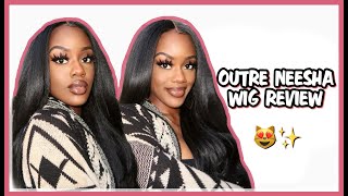 THIS 30 NATURAL HAIR WIG IS BOMB 😍  NEW Outre Neesha 203 Wig  Soft amp Natural Collection [upl. by Cornie]