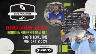 2024 13Fishing BASS Pro Series  Crush City Somerset Dam Session One Weigh In [upl. by Sair89]