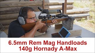 65mm Remington Magnum with Hornady 140g AMax Handloads [upl. by Kelci]