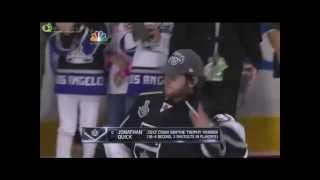 Jonathan Quick wins the conn smythe trophy 2012 MVP Stanley Cup Finals [upl. by Funch]