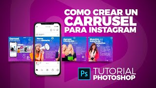 Photoshop Tutorial 🎨 Cómo Crear un Carrusel para Instagram 📲 [upl. by Esiuqcaj381]