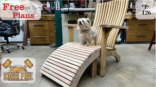 127  Adirondack Chair Footrest  Ottoman Free Plans [upl. by Kobe]