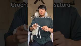 Crocheting gojo satoru from jujutsu kaisen crochet [upl. by Monte243]