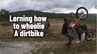 Learning how to wheelie my dirt bike  bklfshorneil [upl. by Dlanar]