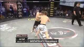 Bellator MMA Feature Fight Adam Schindler vs Brian Melancon [upl. by Draneb98]