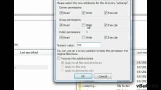 Set File Permissions Via FTP Filezilla [upl. by Alin]