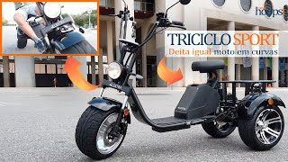 TRICICLO SPORT  Deita nas curvas igual moto 1500W de motor com motor central e muita força [upl. by Eked]