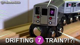 Munipals MTA Drifting R62 7 Train  Subway Mini Clip Trainman6000 [upl. by Wun]