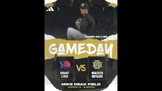 McAlester Buffaloes vs Durant Lions BASEBALL  352024 [upl. by Oijimer]