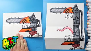 How to Draw a Chainsaw Man Surprise Fold [upl. by Atsirhcal]