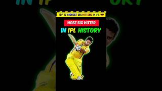 TOP 10 batsman  highest six in IPL  ipl2025 shorts [upl. by Jsandye]